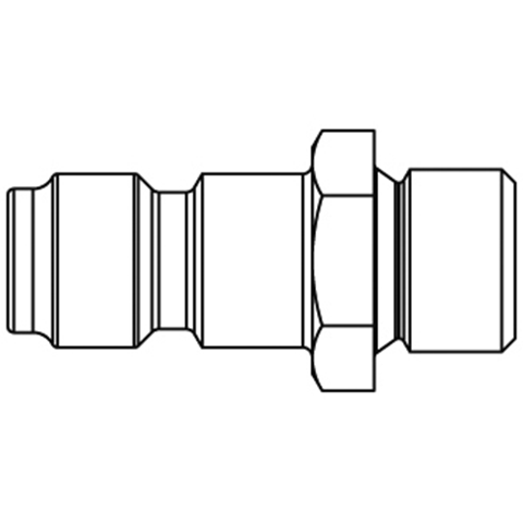 44800040 Nippel - Enkel Afsluitend - Buitendraad Enkel afsluitende ( single shut-off) snelkoppelingen werken zonder klep in de nippel. De doorstroming wordt gestagneerd zodra de verbinding wordt verbroken. (Rectus SF series)