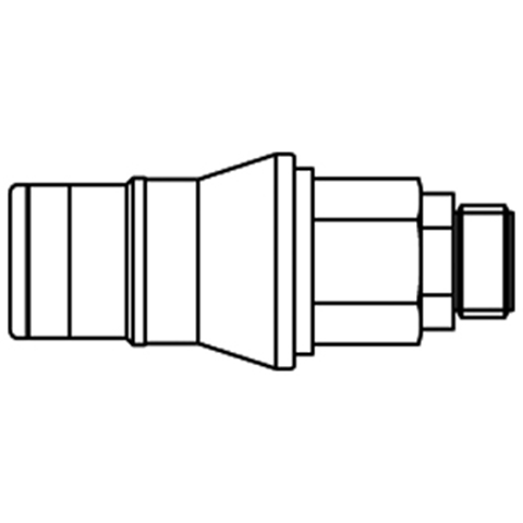 48830735 Coupling - Single Shut-off - Male Thread Quick coupling single shut-off coded system - Rectukey.  The mechanical coding of the coupling and plug offers a  guarantee for avoiding mix-ups between media when coupling, which is complemented by the color coding of the anodised sleeves. Double shut-off version available on request.