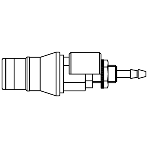 48830840 Coupling - Single Shut-off - Panel Mount Quick coupling single shut-off coded system - Rectukey.  The mechanical coding of the coupling and plug offers a  guarantee for avoiding mix-ups between media when coupling, which is complemented by the color coding of the anodised sleeves. Double shut-off version available on request.