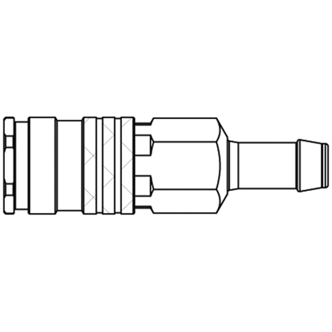 48900900 Snelkoppeling - Enkel Afsluitend - Slangpilaar Rectus en Serto enkelzijdig  afsluitende ( single shut-off) snelkoppelingen werken zonder klep in de nippel. De doorstroming wordt gestagneerd zodra de verbinding wordt verbroken. (Rectus KA serie)