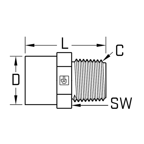 94004640 Bushing Serto hose nozzles, hose nipples and tube stubs.