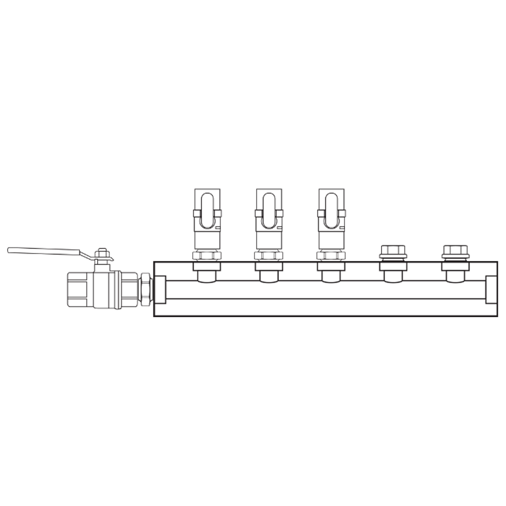 M1031010 Verdeelblokken Messing