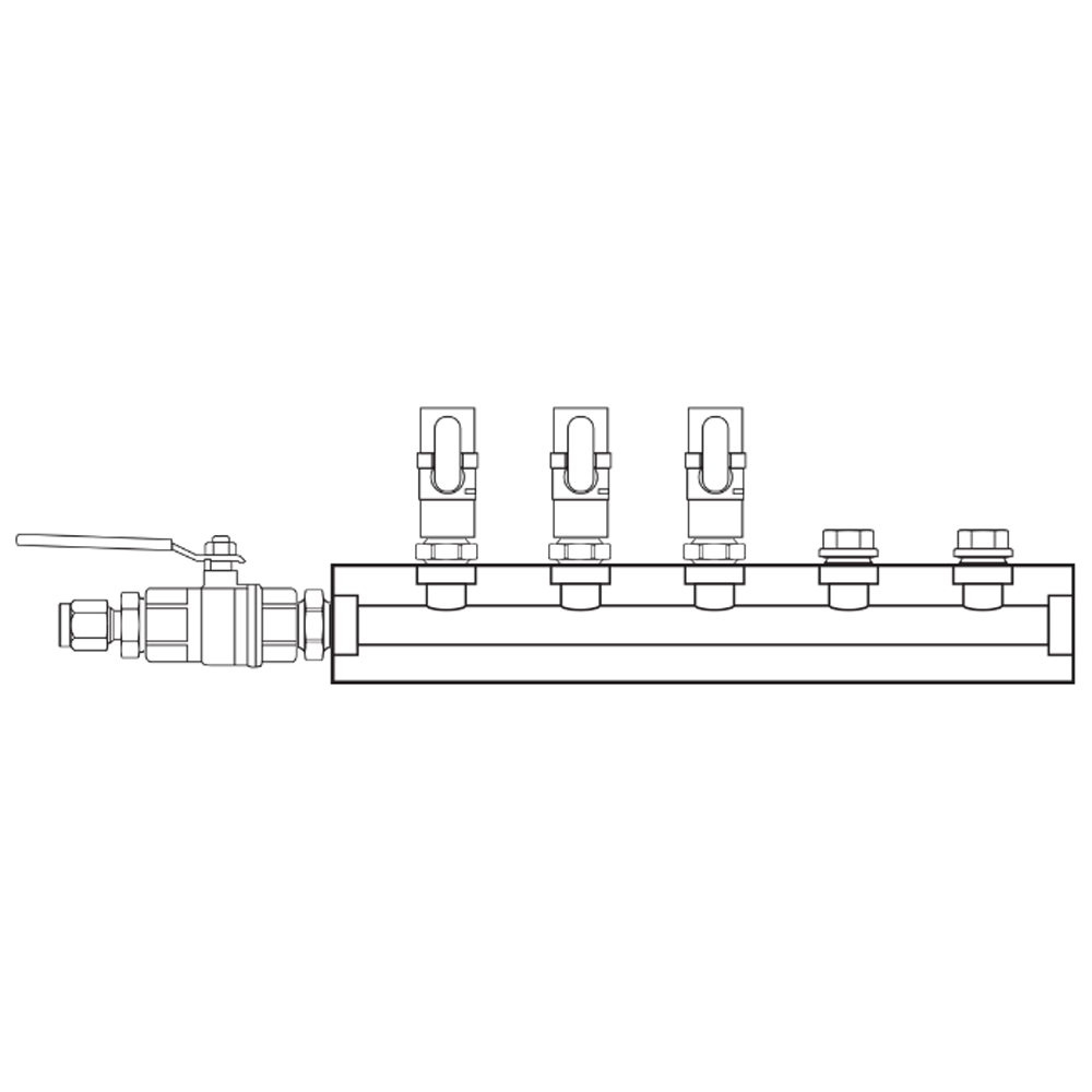 M1031020 Verdeelblokken Messing