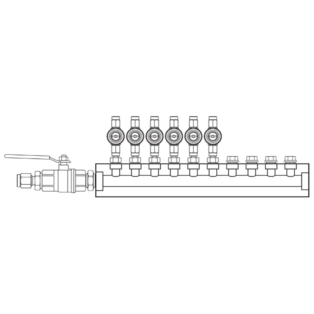 M1063030 Verdeelblokken Messing