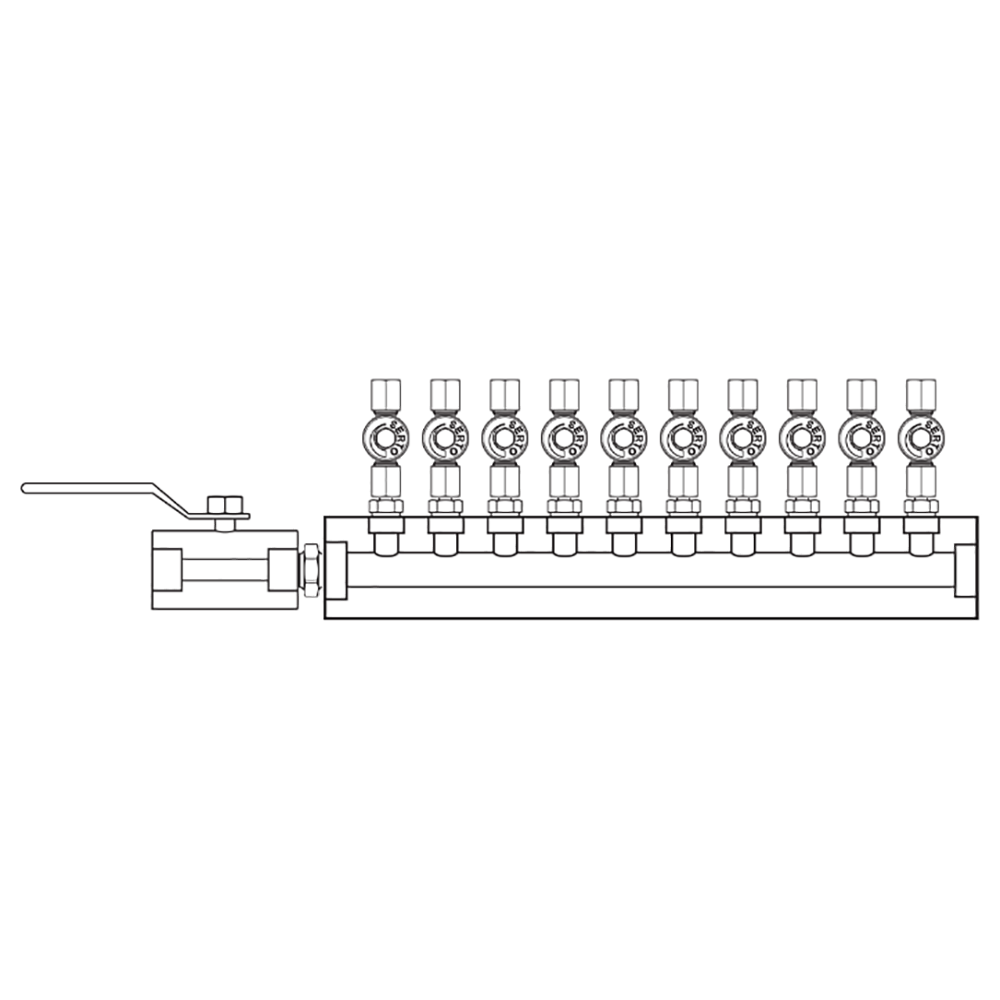 M2106010 Manifolds Stainless Steel Single Sided