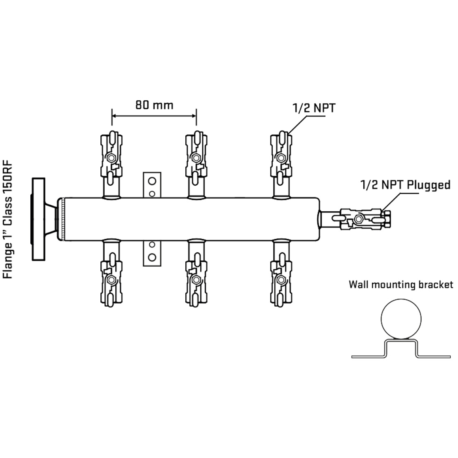 M506A010112 Manifolds Stainless Steel Double Sided