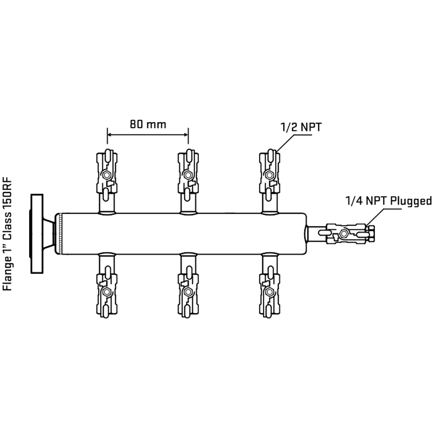 M506A010120 Manifolds Stainless Steel Double Sided