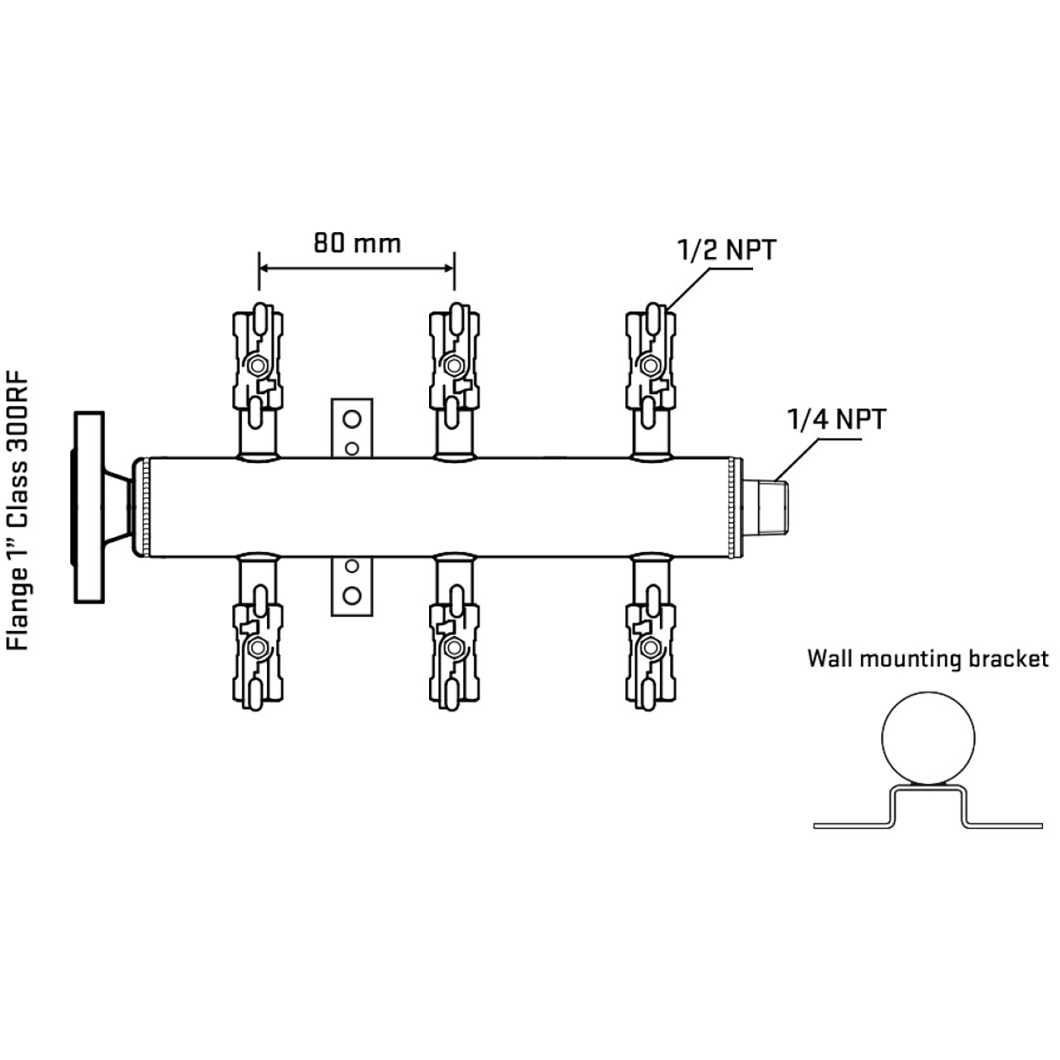 M506A010242 Manifolds Stainless Steel Double Sided