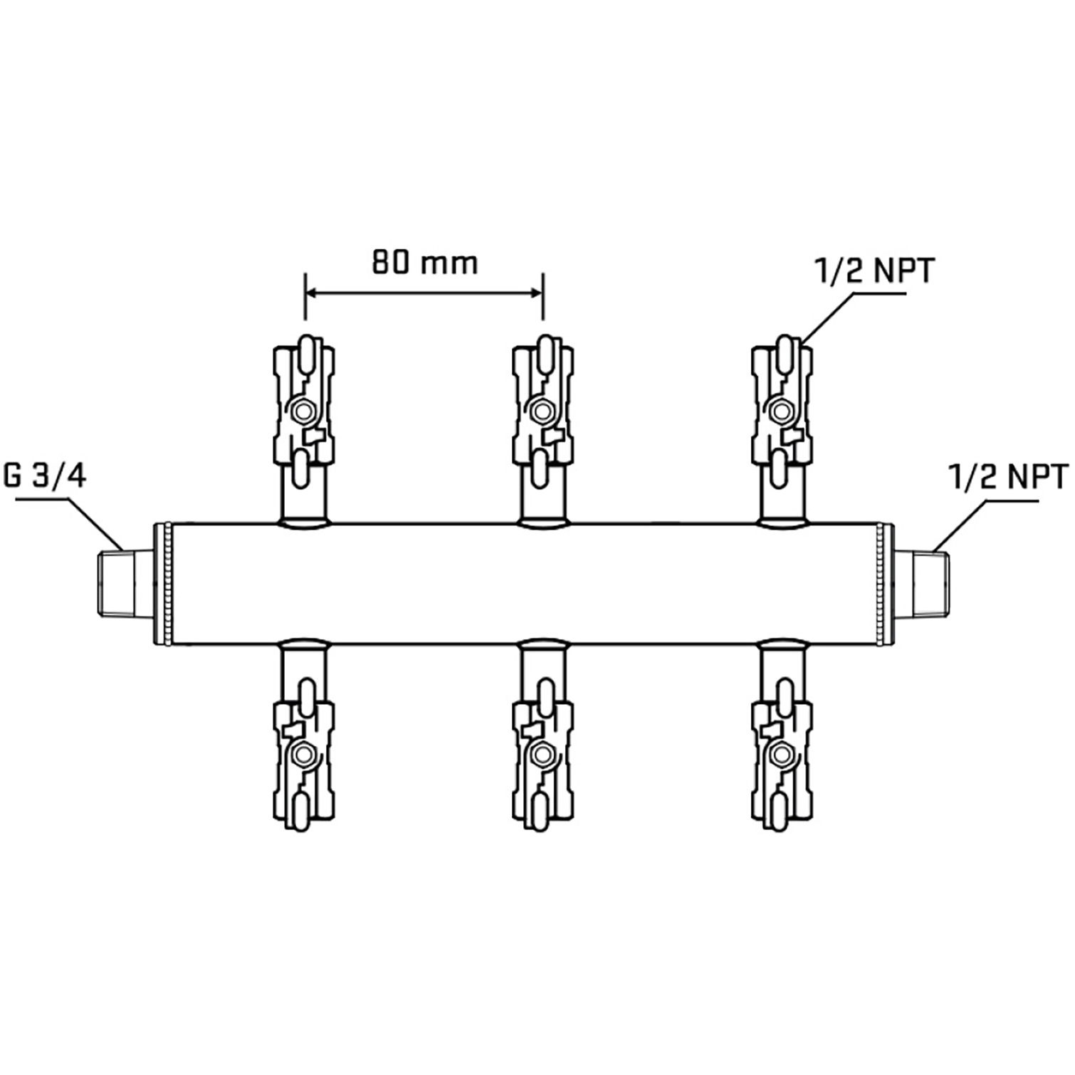 M506A010430 Manifolds Stainless Steel Double Sided