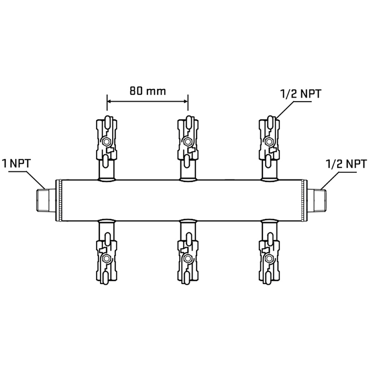 M506A010930 Manifolds Stainless Steel Double Sided