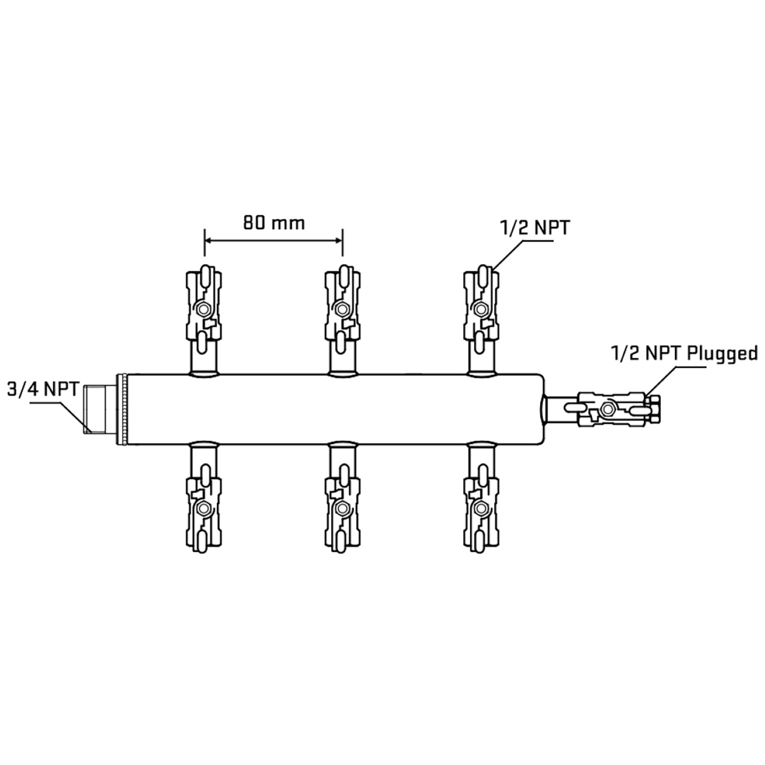 M506A011010 Manifolds Stainless Steel Double Sided