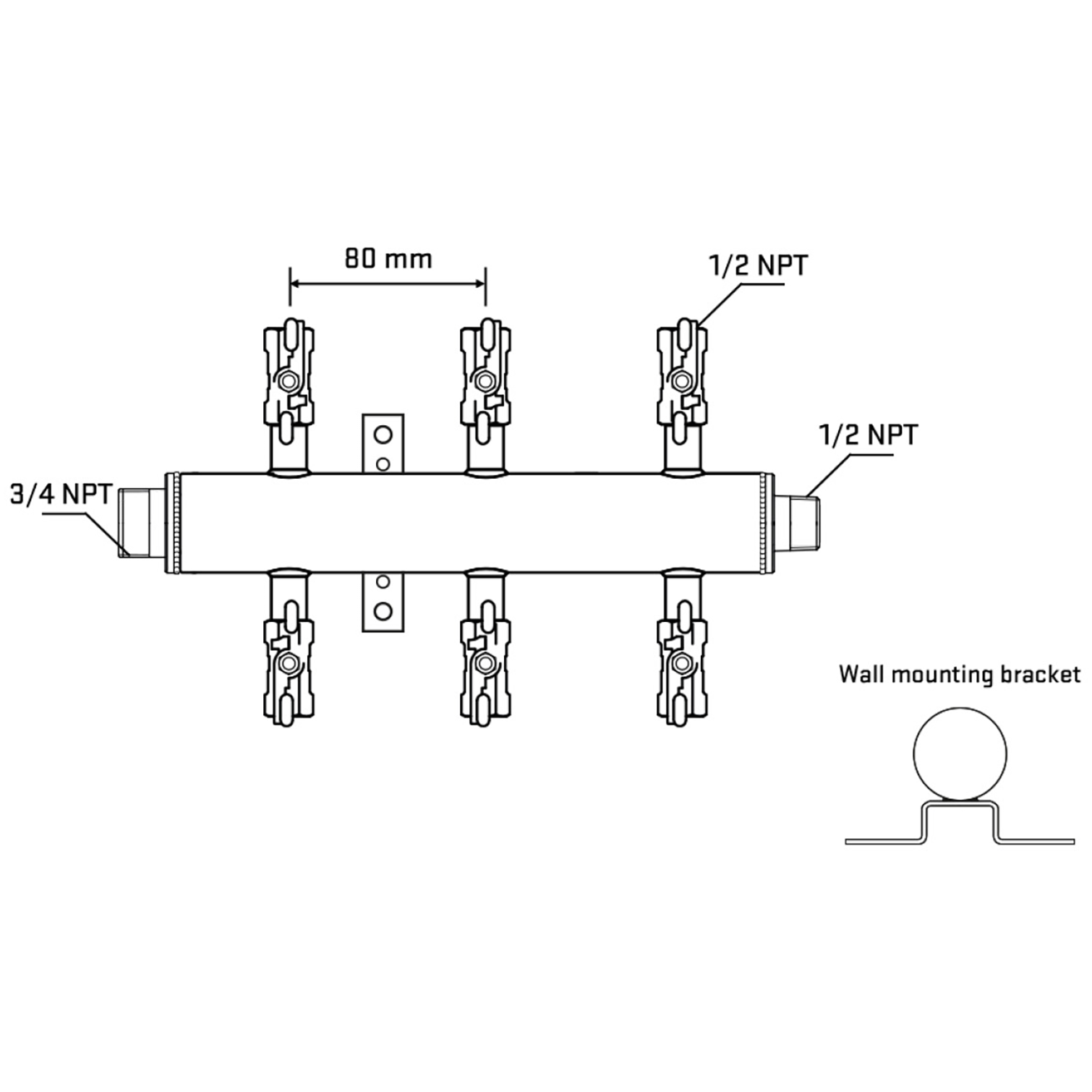 M506A011032 Manifolds Stainless Steel Double Sided