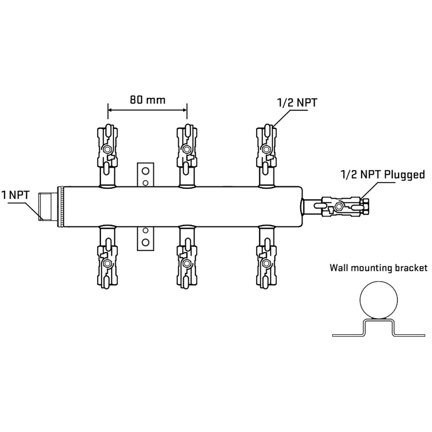 M506A011112 Manifolds Stainless Steel Double Sided