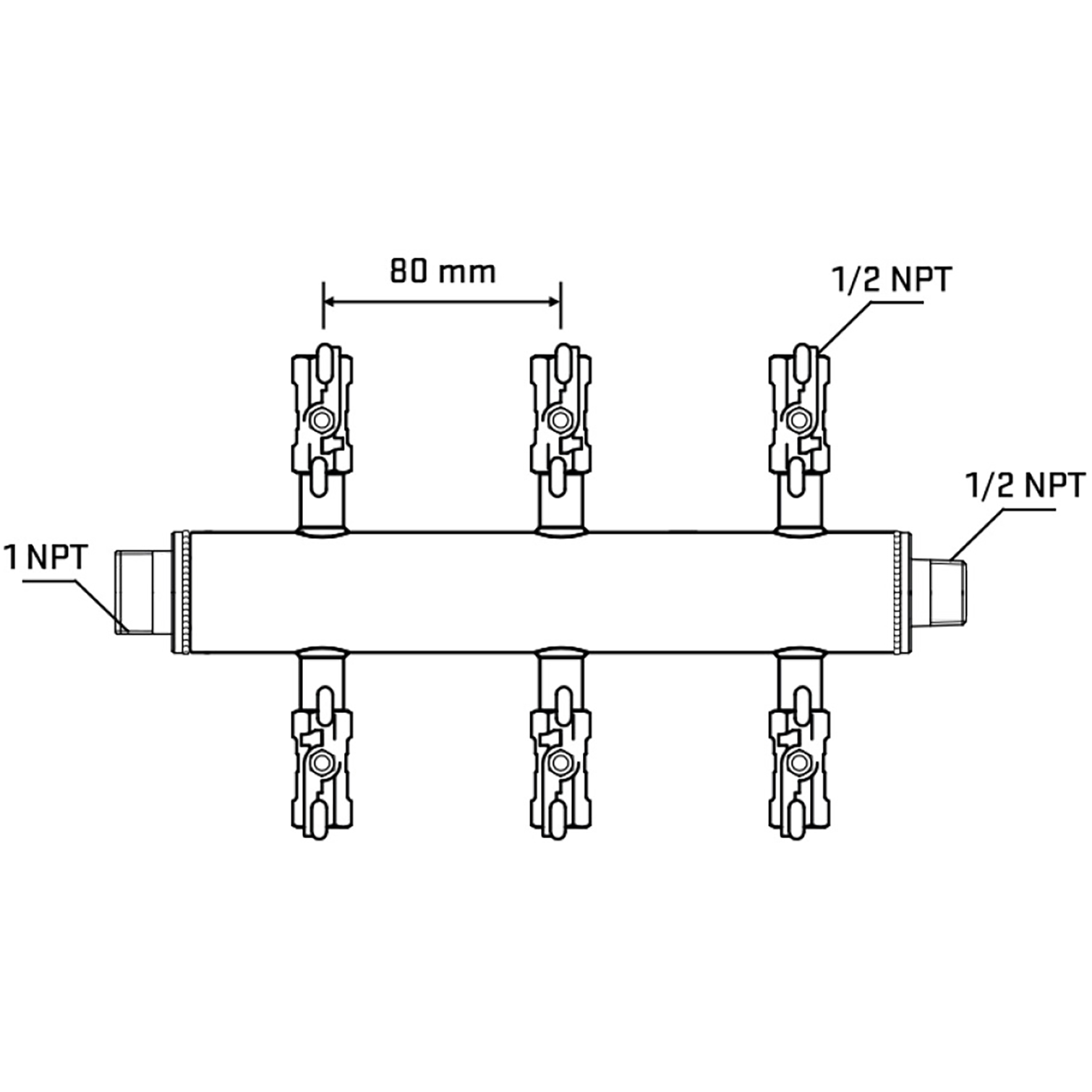 M506A011130 Manifolds Stainless Steel Double Sided