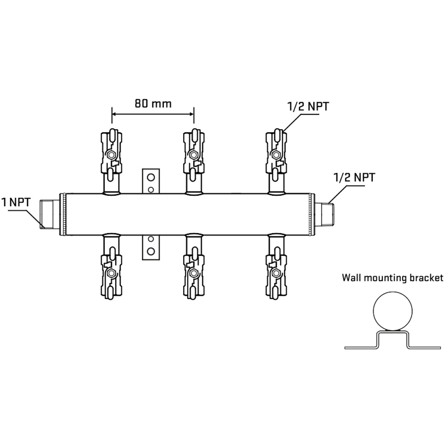 M506A011132 Manifolds Stainless Steel Double Sided