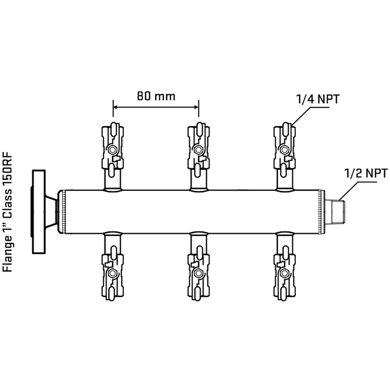 M506A020130 Manifolds Stainless Steel Double Sided