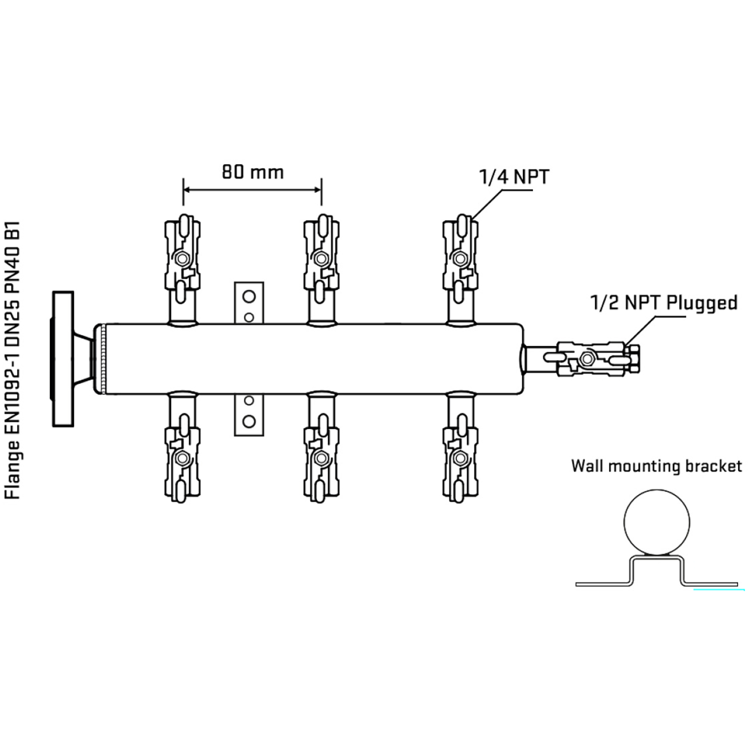 M506A020312 Manifolds Stainless Steel Double Sided