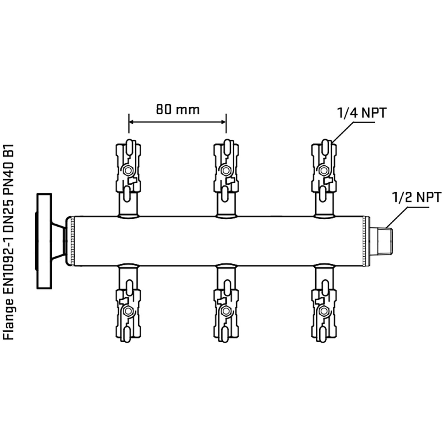 M506A020330 Manifolds Stainless Steel Double Sided