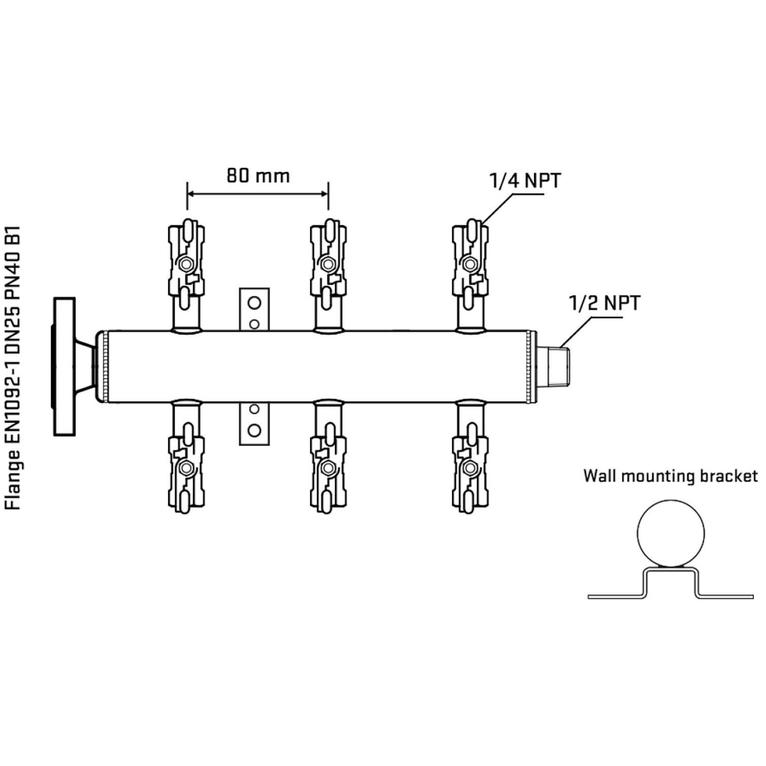 M506A020332 Manifolds Stainless Steel Double Sided