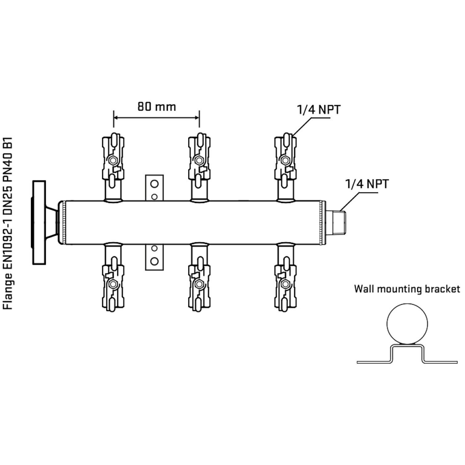 M506A020342 Manifolds Stainless Steel Double Sided