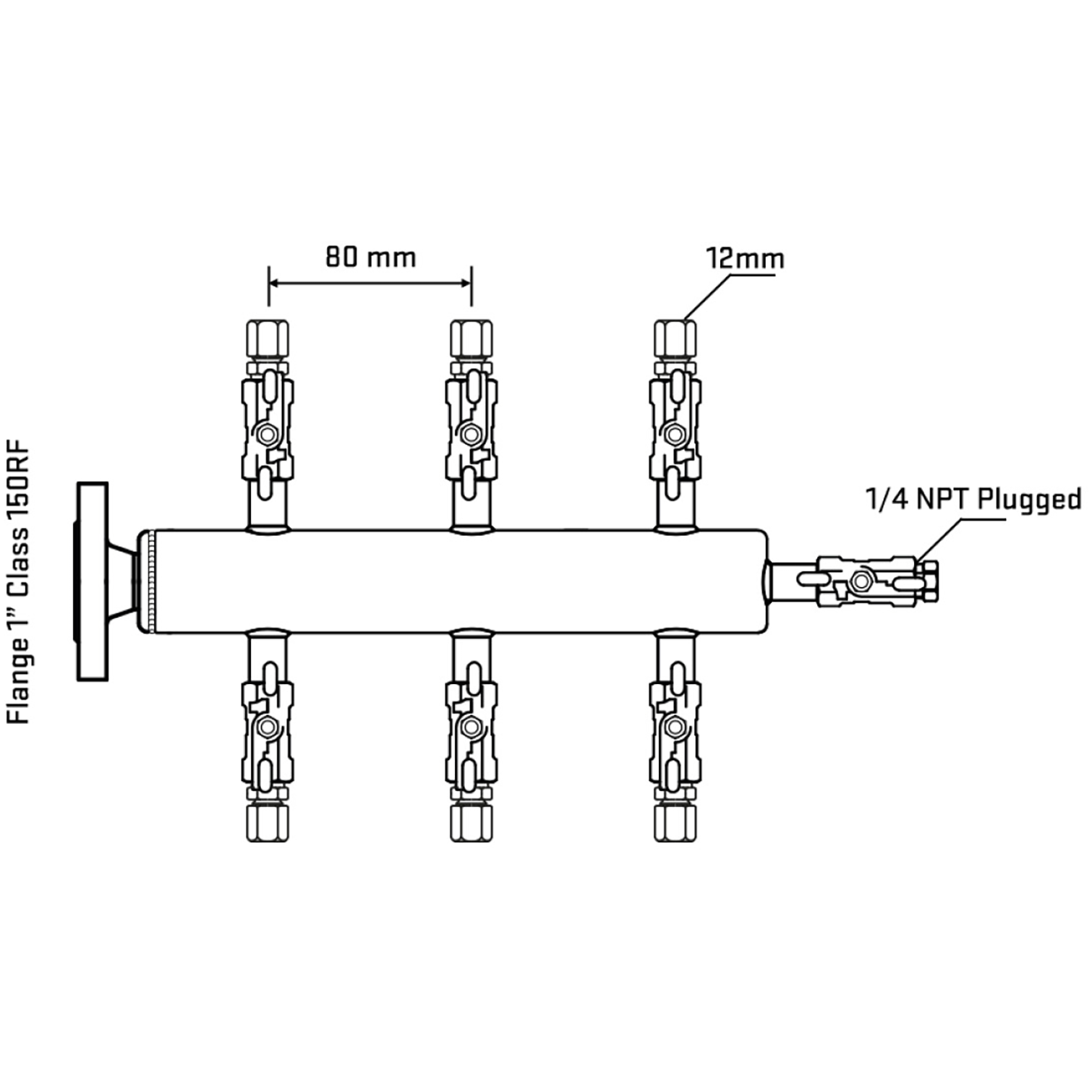 M506A030120 Manifolds Stainless Steel Double Sided