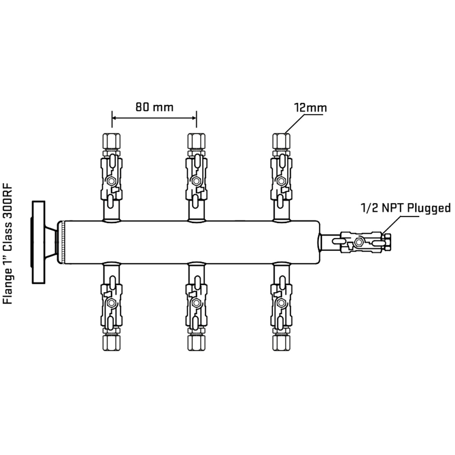 M506A030210 Manifolds Stainless Steel Double Sided