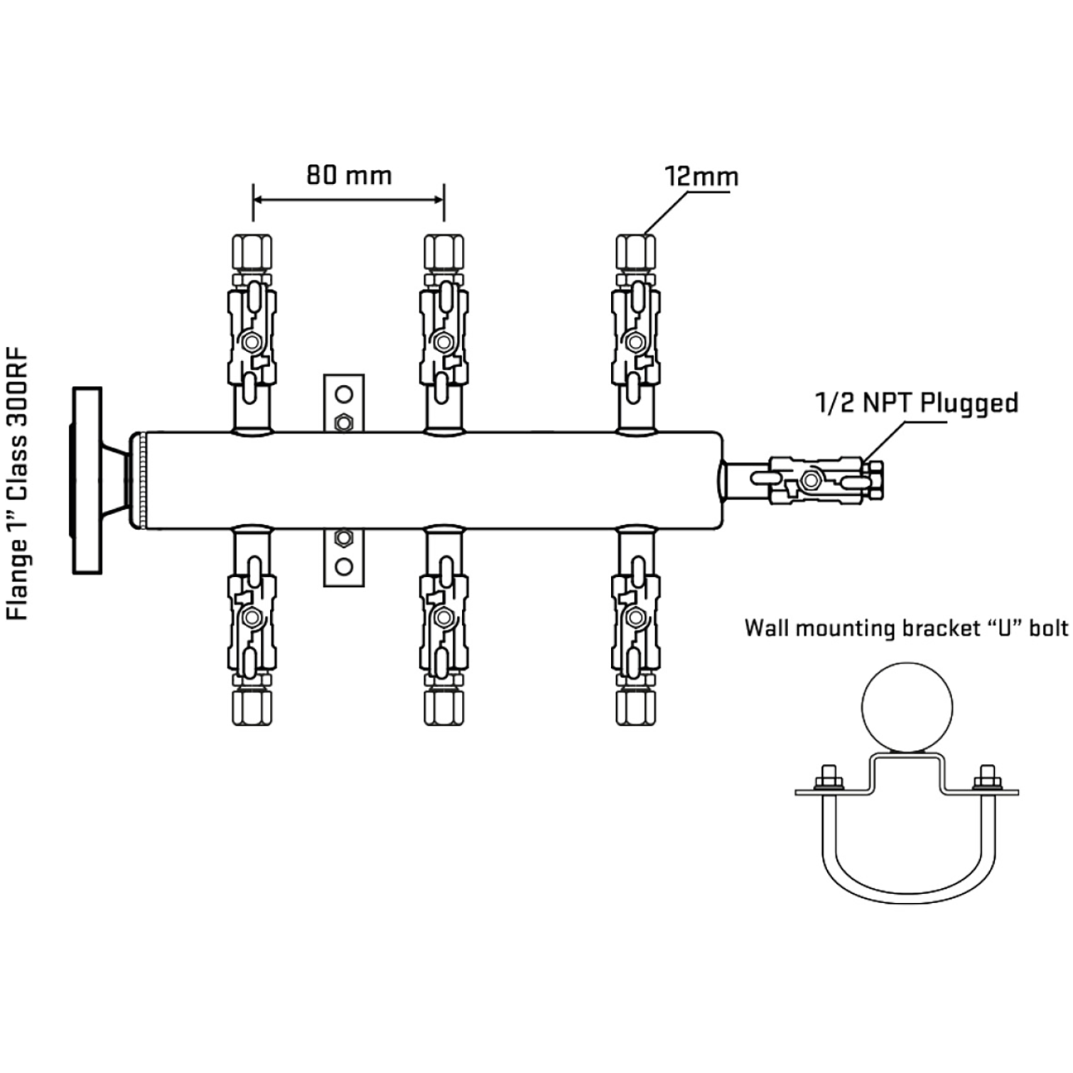 M506A030211 Manifolds Stainless Steel Double Sided