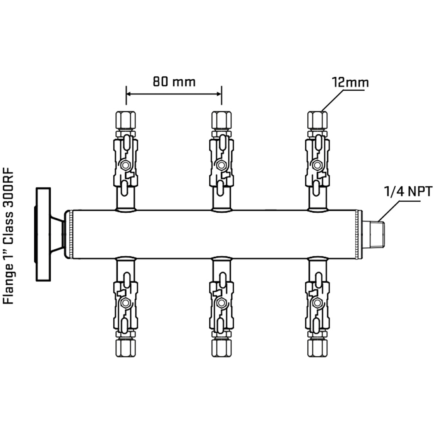 M506A030240 Manifolds Stainless Steel Double Sided