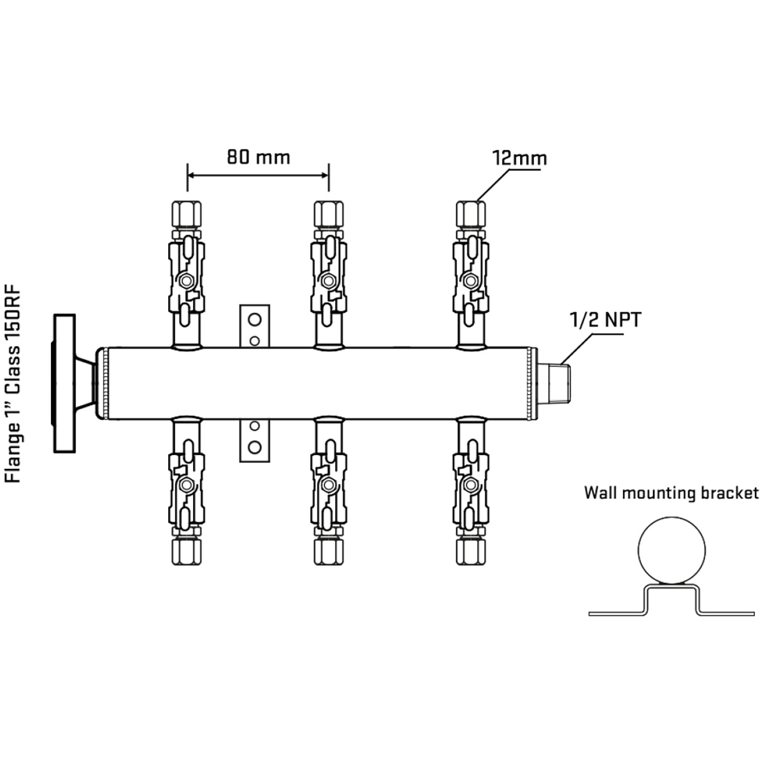 M506A040132 Manifolds Stainless Steel Double Sided