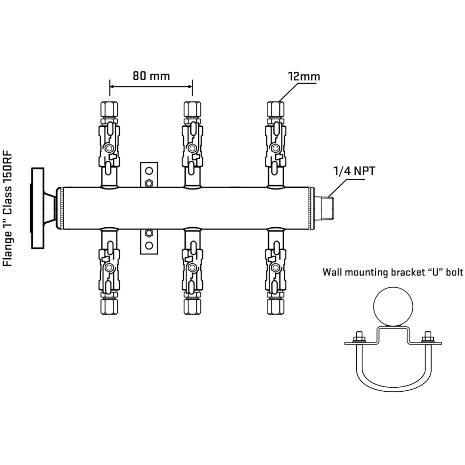 M506A040141 Manifolds Stainless Steel Double Sided