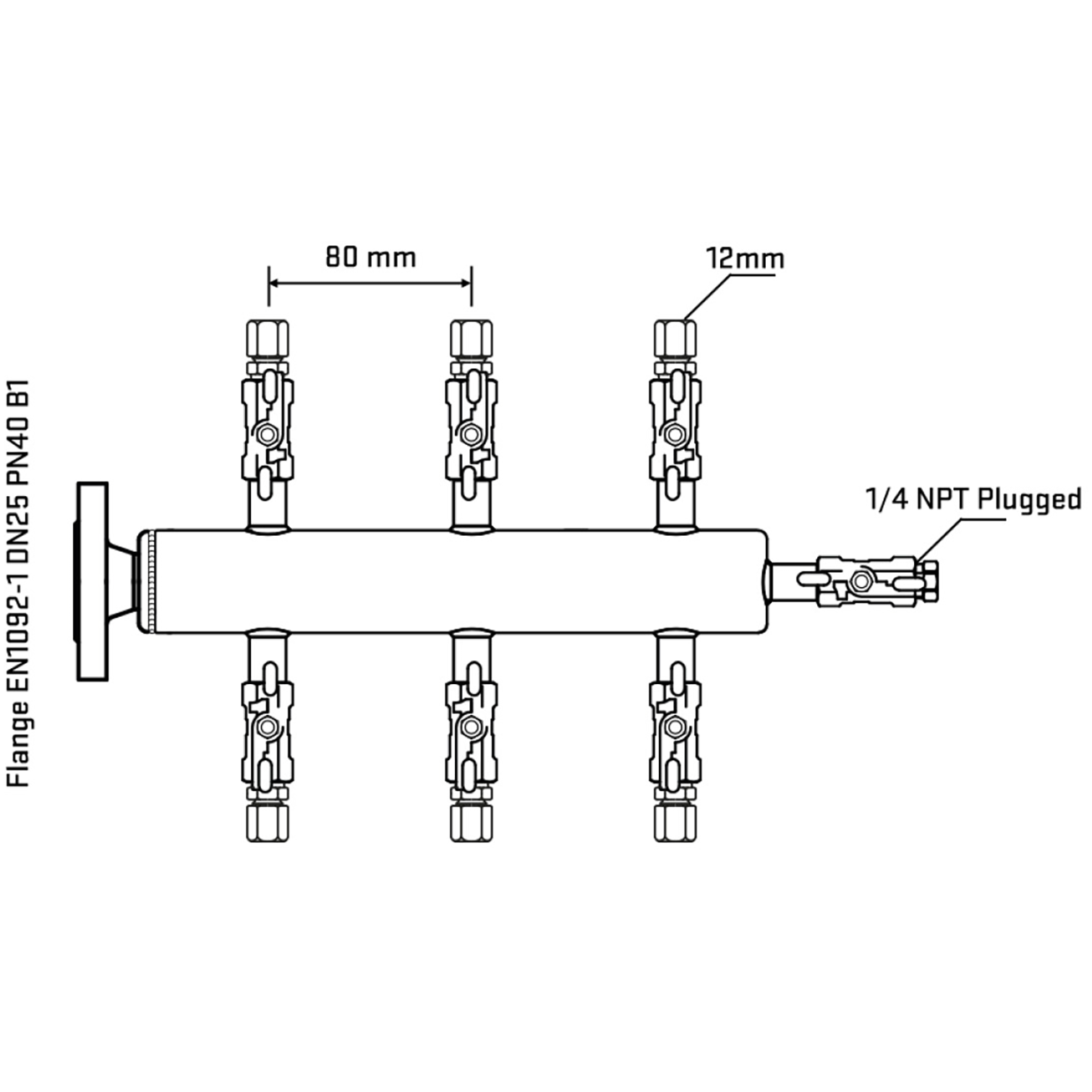 M506A040320 Manifolds Stainless Steel Double Sided