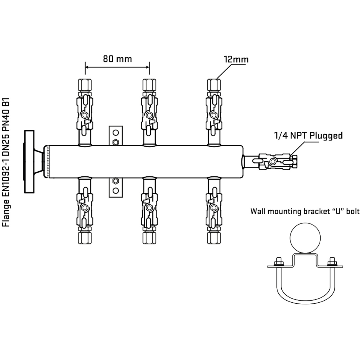 M506A040321 Manifolds Stainless Steel Double Sided