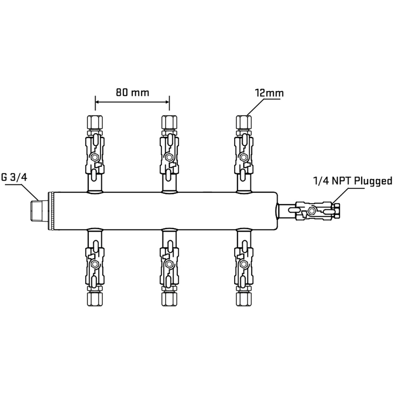 M506A040420 Manifolds Stainless Steel Double Sided