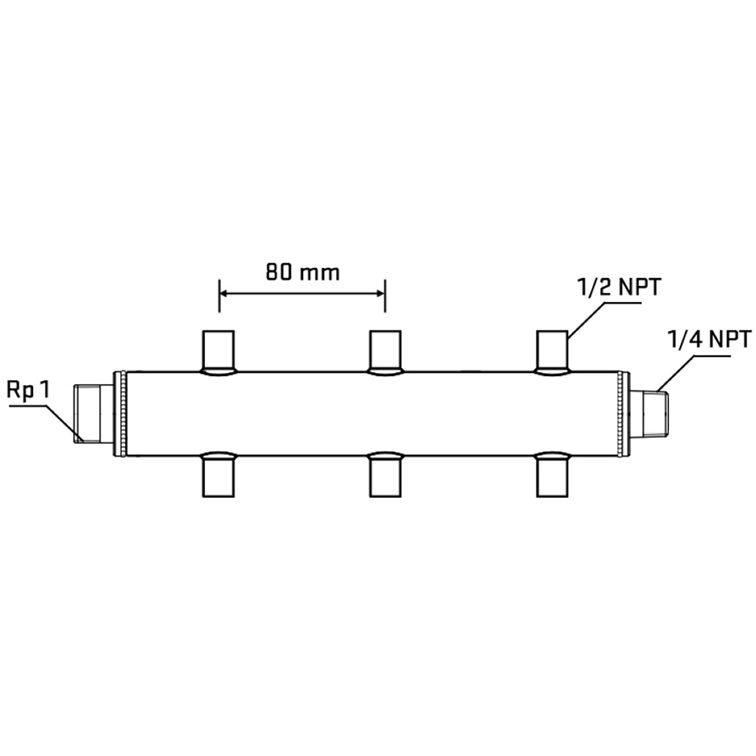 M506A060740 Manifolds Stainless Steel Double Sided
