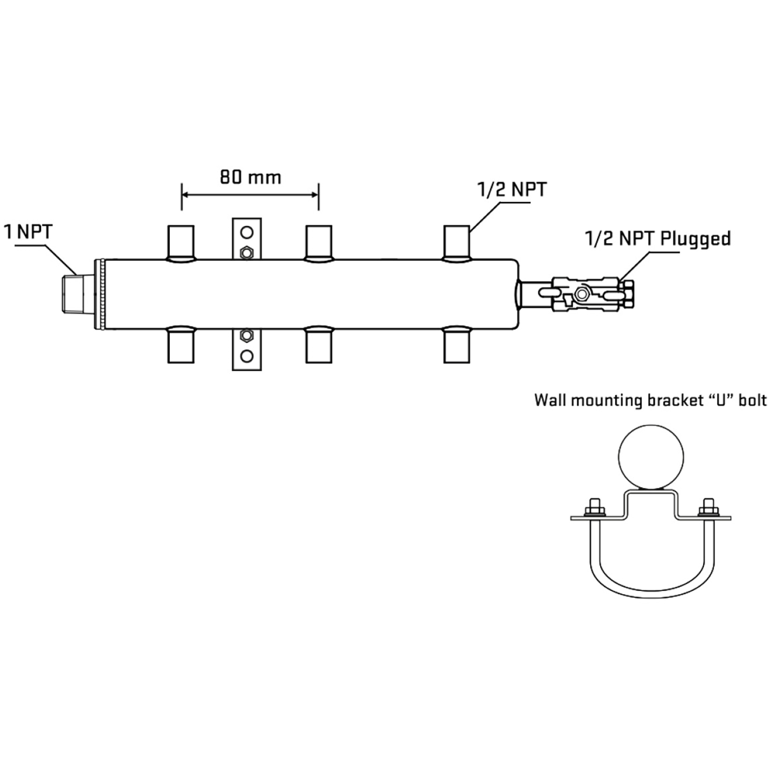 M506A060911 Manifolds Stainless Steel Double Sided