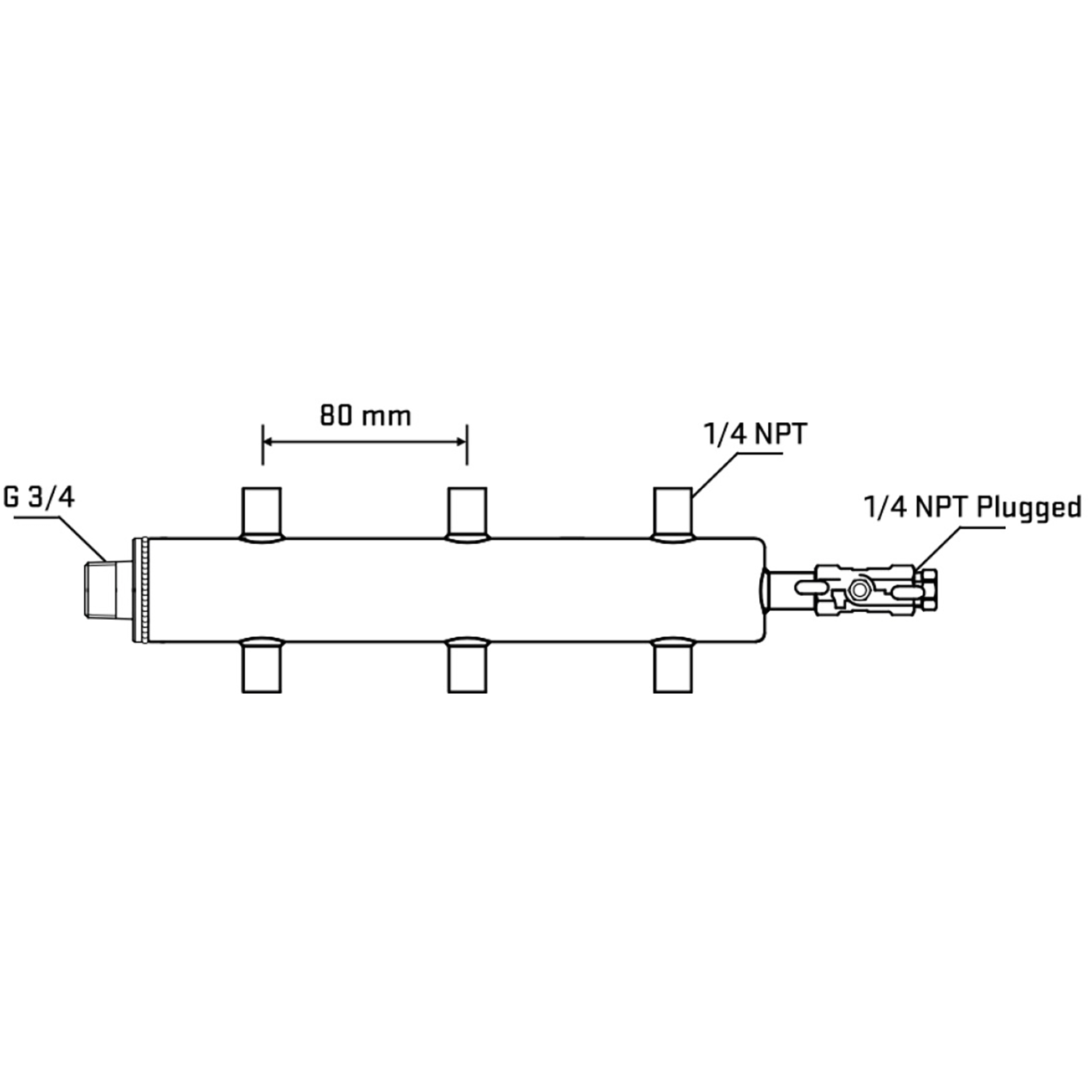 M506A070420 Manifolds Stainless Steel Double Sided