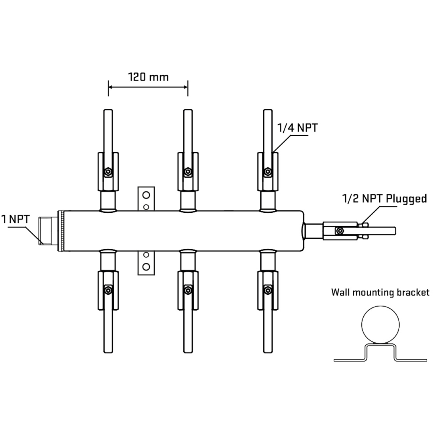 M506B091112 Manifolds Stainless Steel Double Sided
