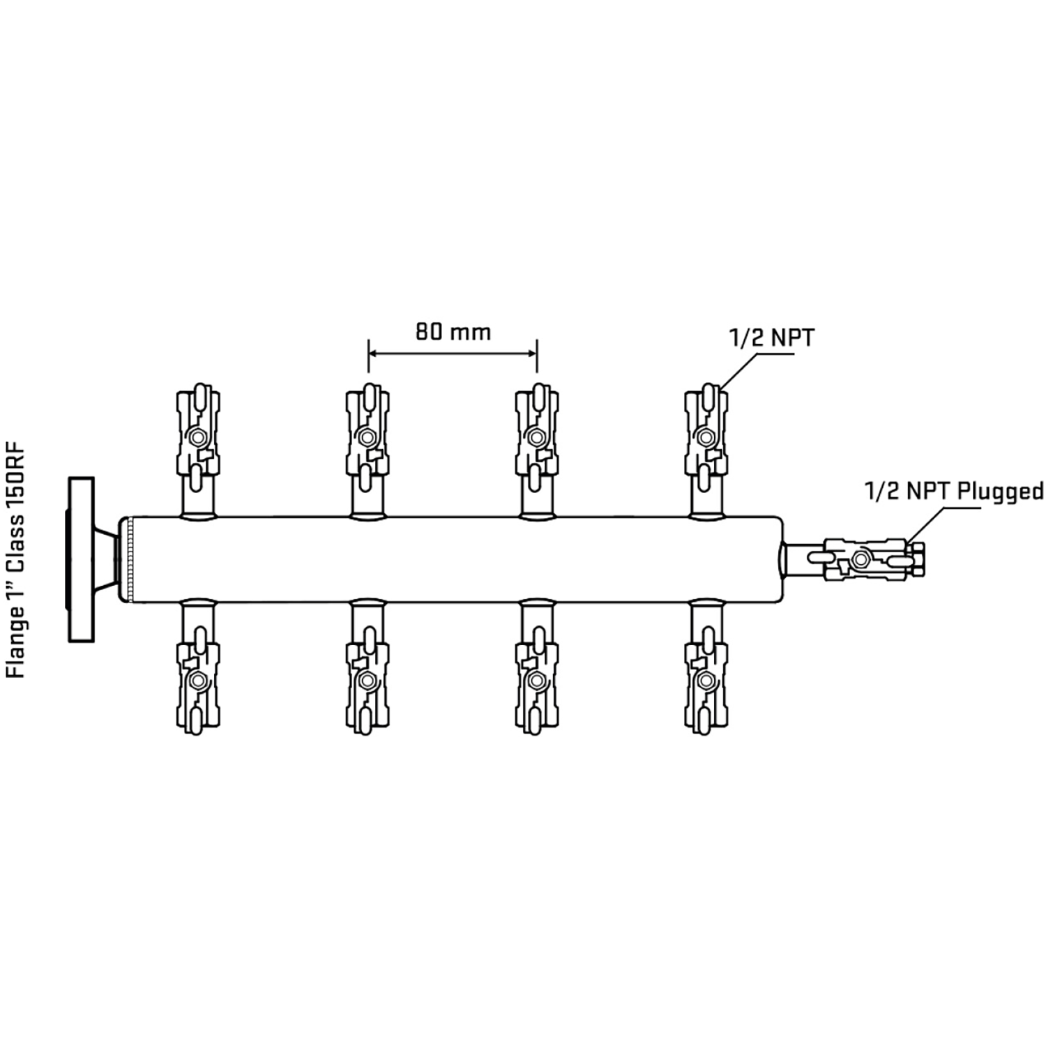 M508A010110 Manifolds Stainless Steel Double Sided