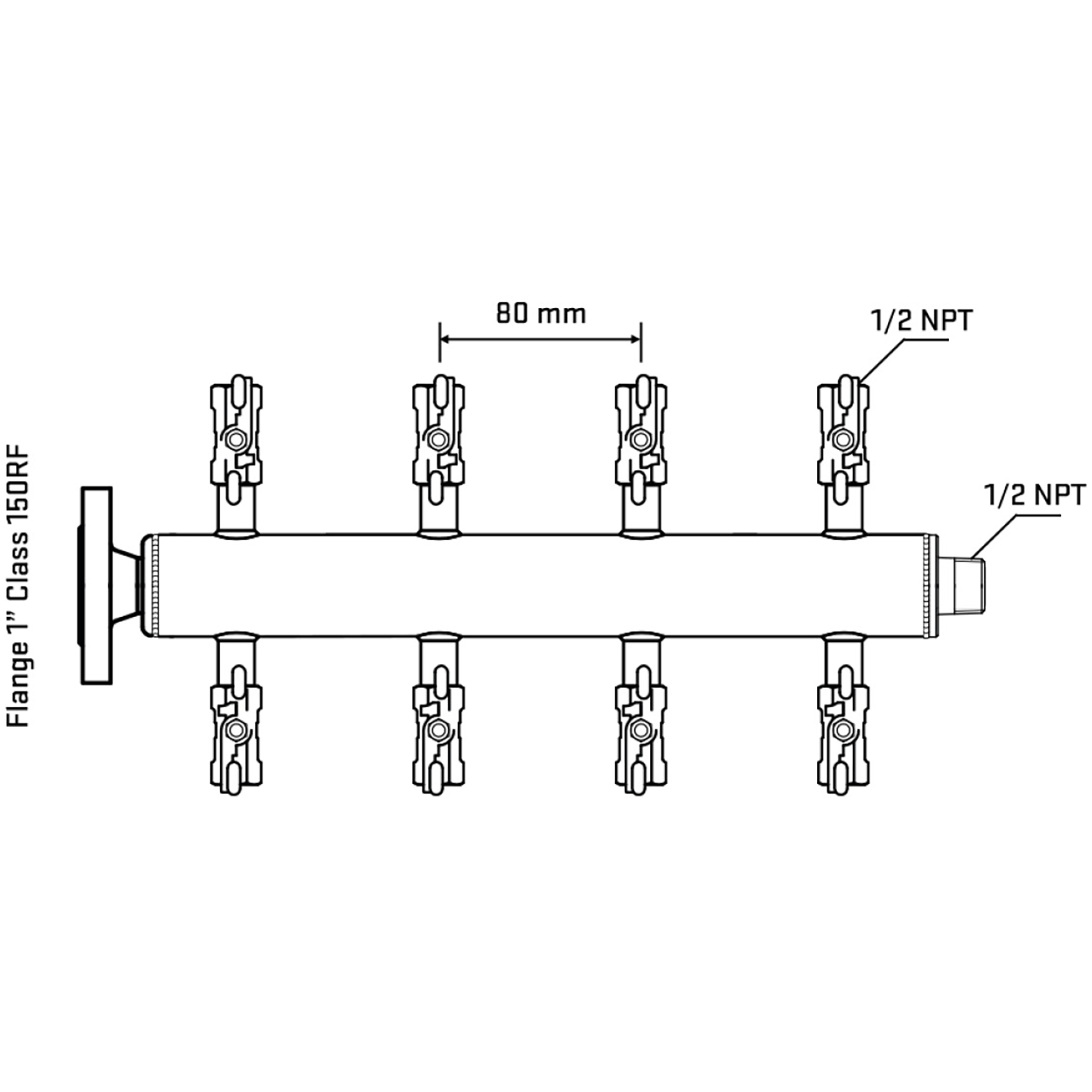 M508A010130 Manifolds Stainless Steel Double Sided