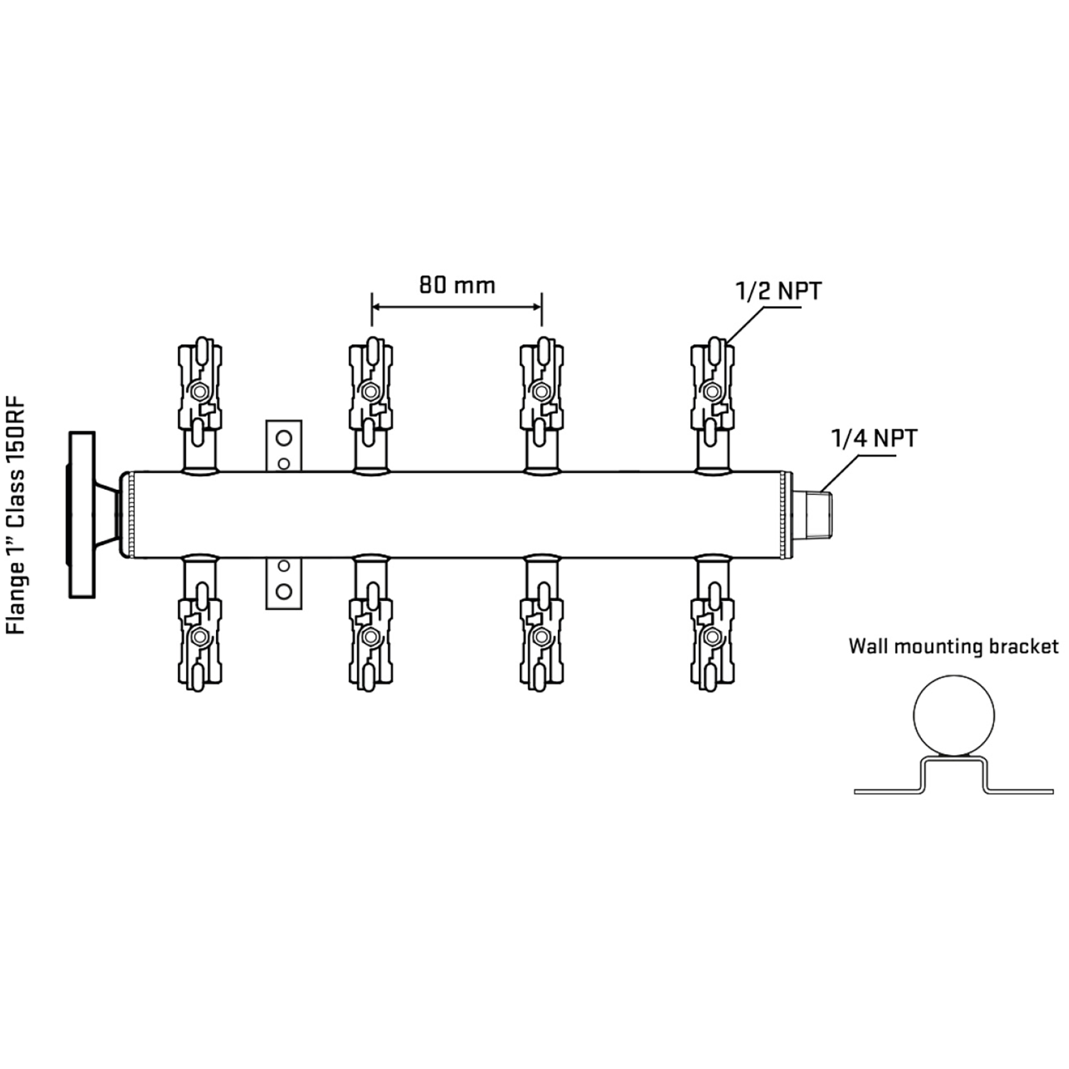 M508A010142 Manifolds Stainless Steel Double Sided