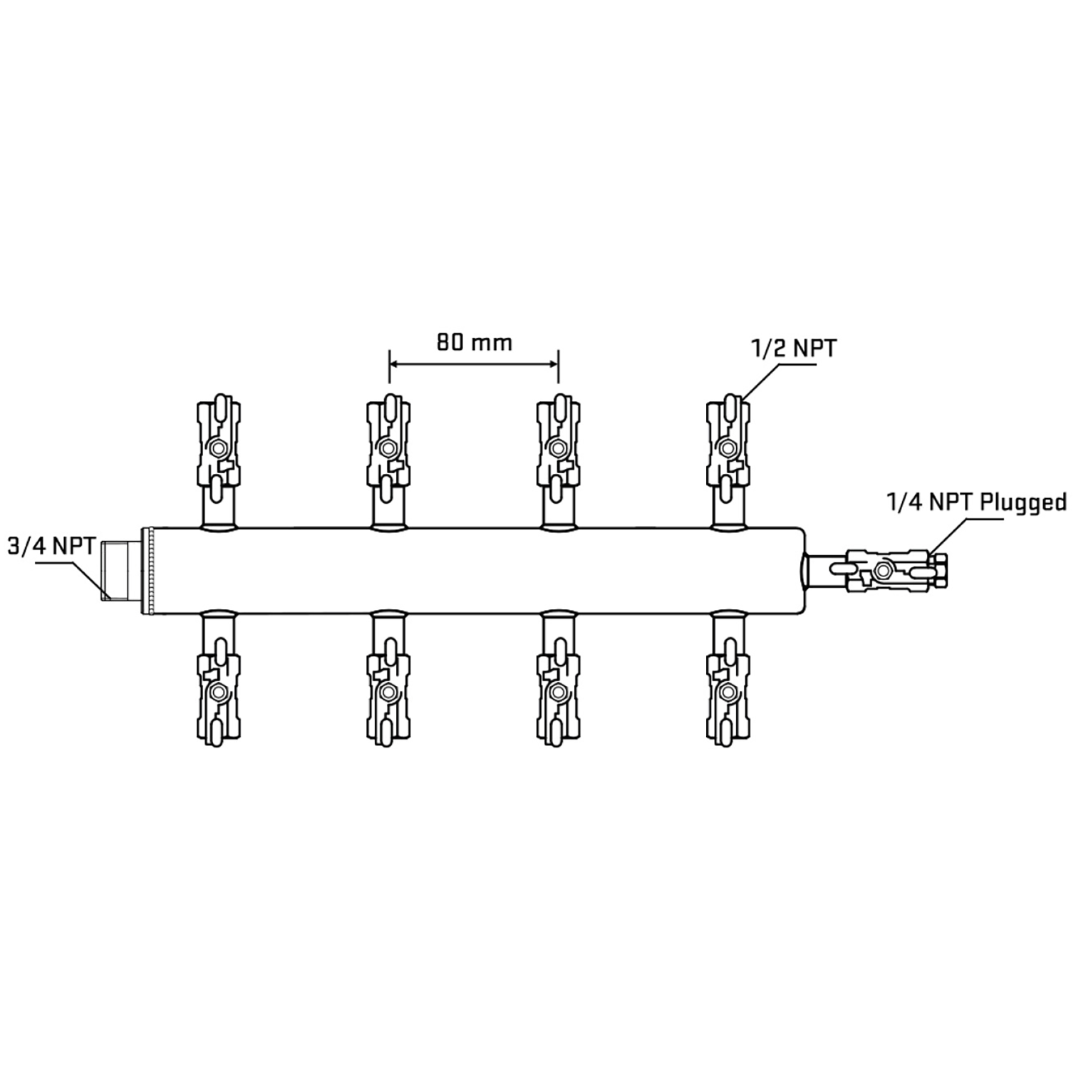 M508A011020 Manifolds Stainless Steel Double Sided