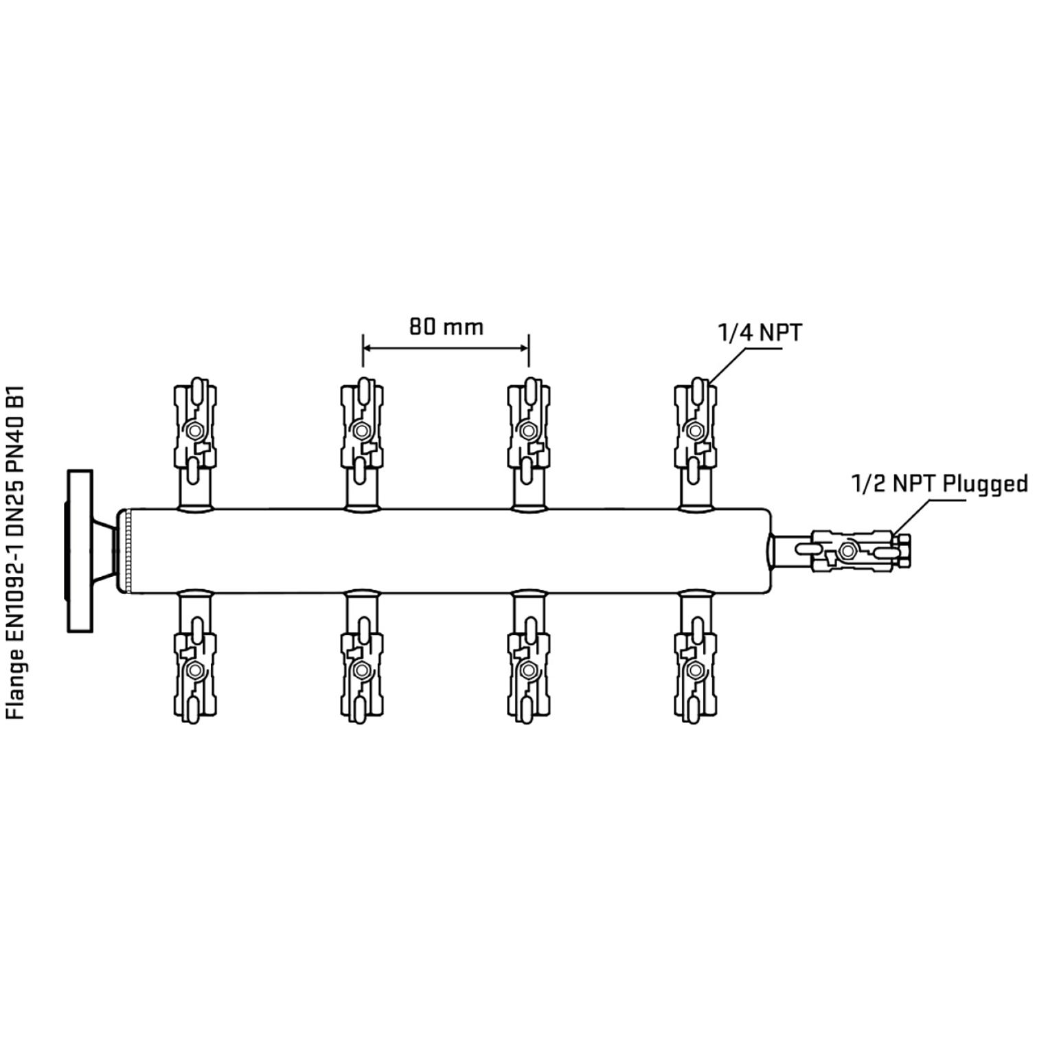 M508A020310 Manifolds Stainless Steel Double Sided