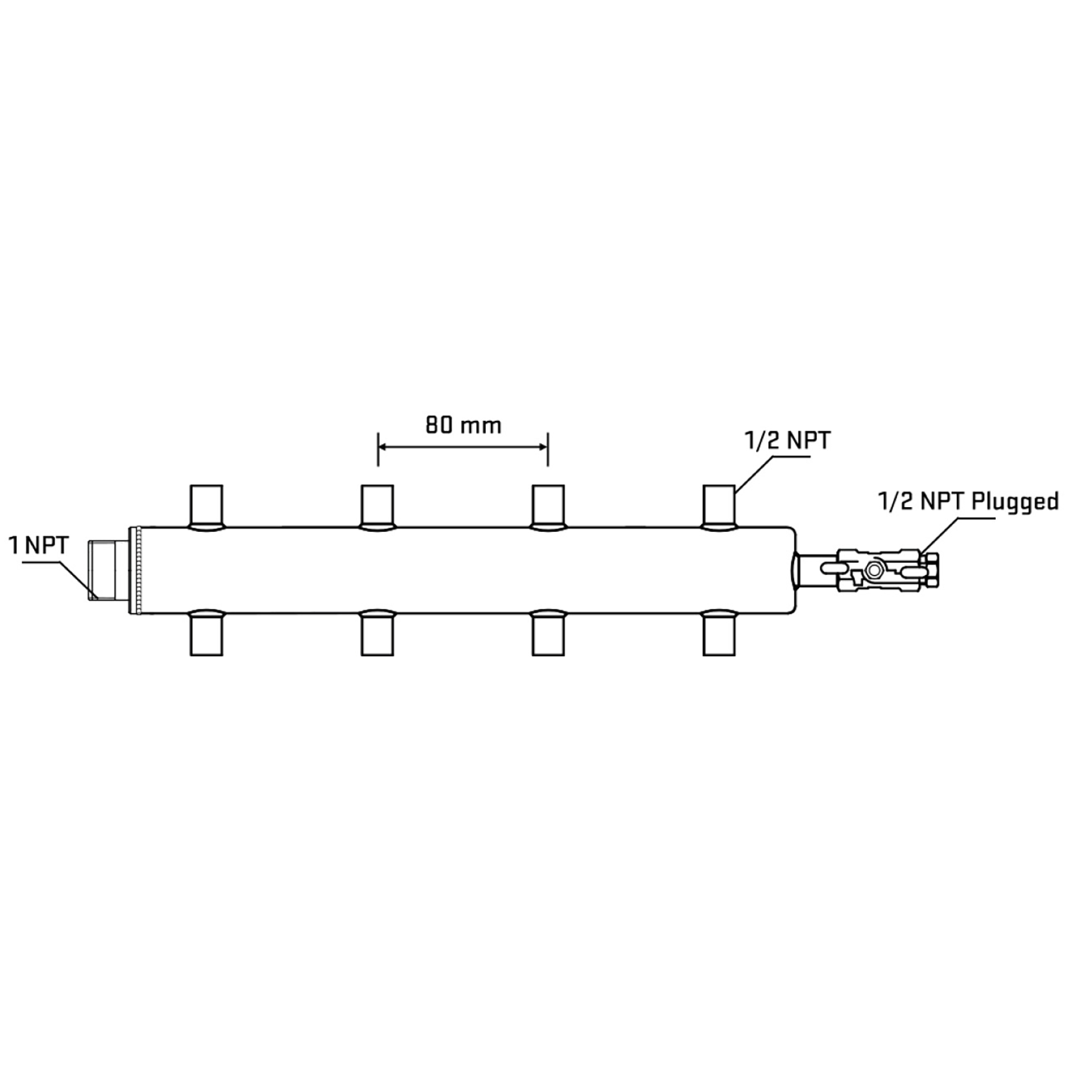 M508A061110 Manifolds Stainless Steel Double Sided