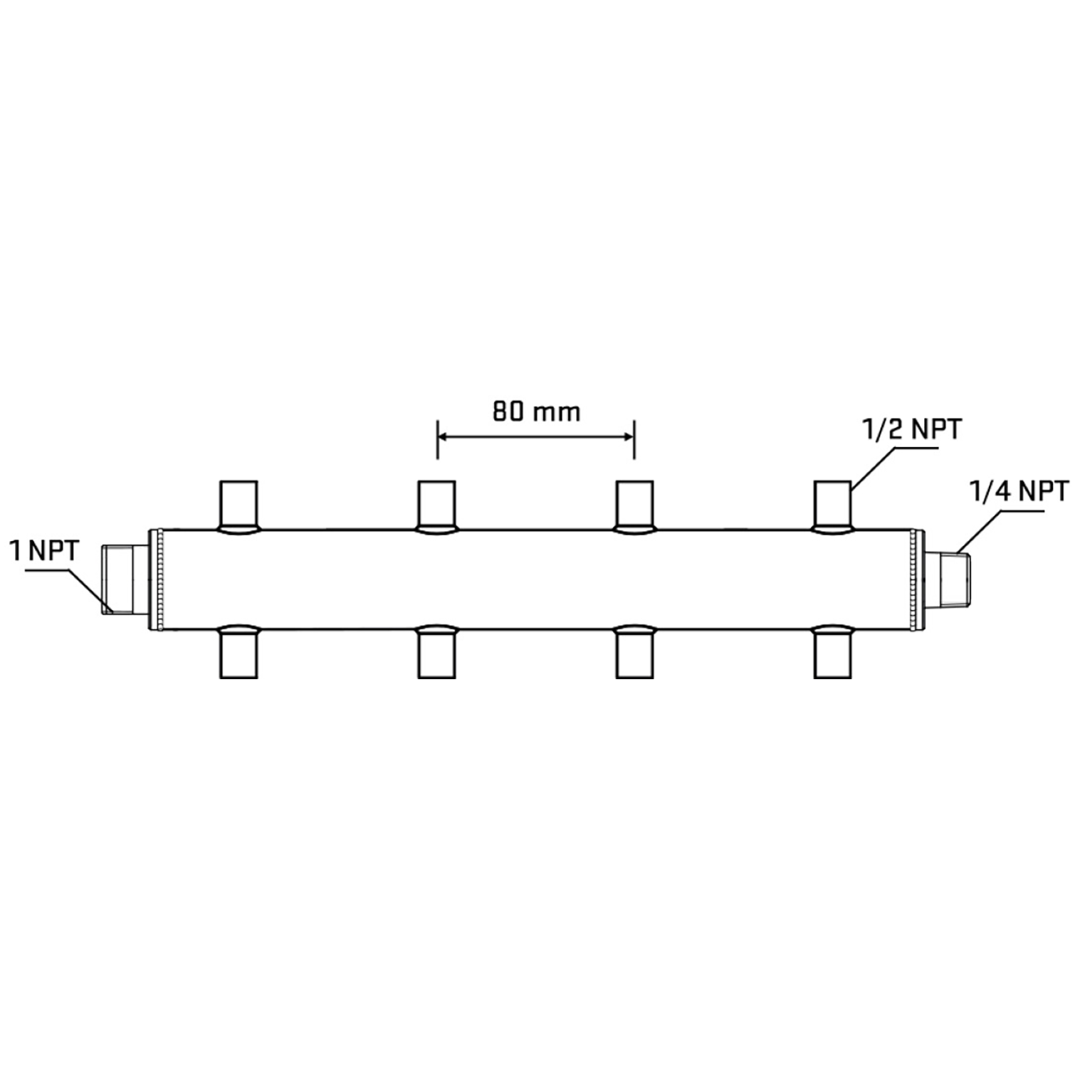 M508A061140 Manifolds Stainless Steel Double Sided