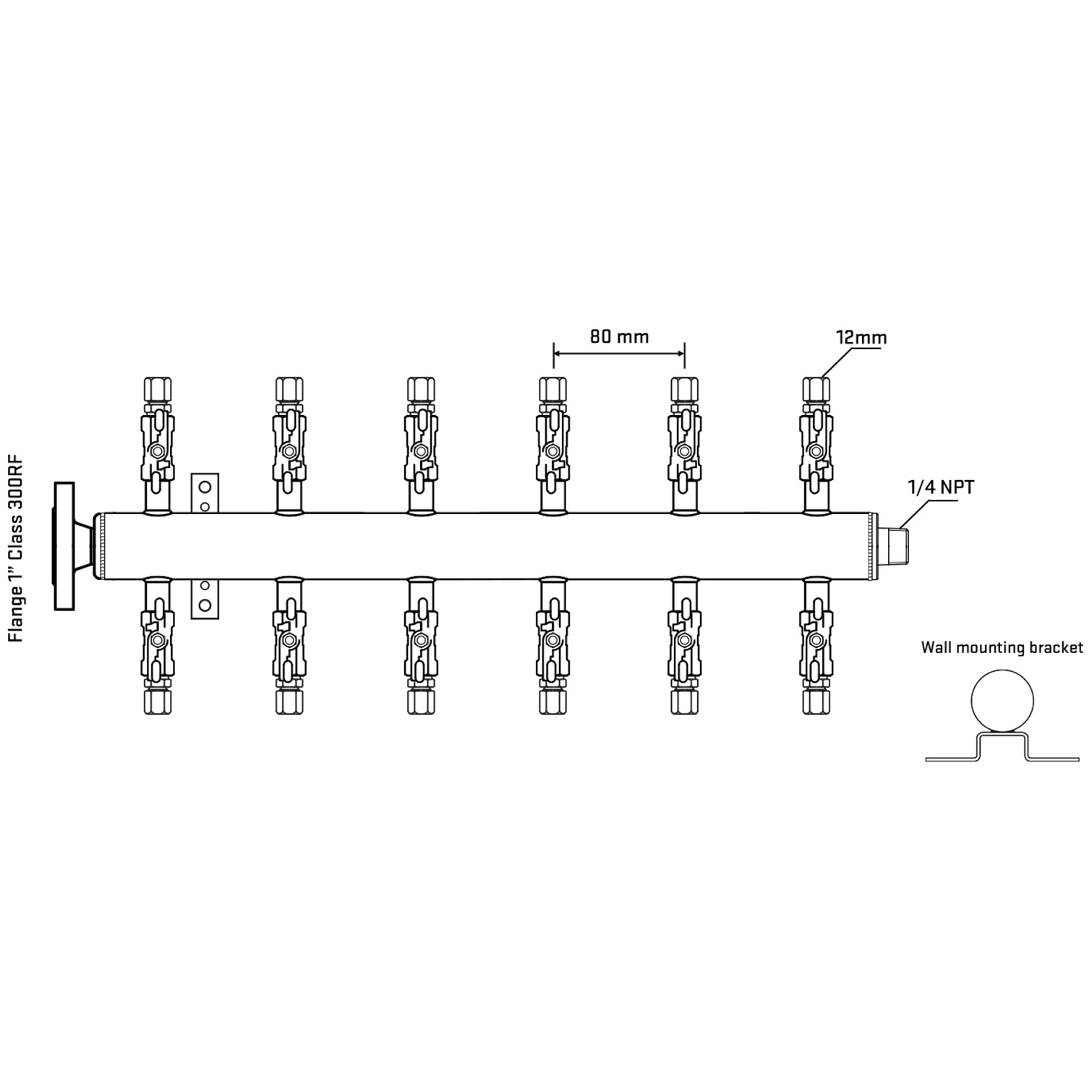 M512A030242 Manifolds Stainless Steel Double Sided