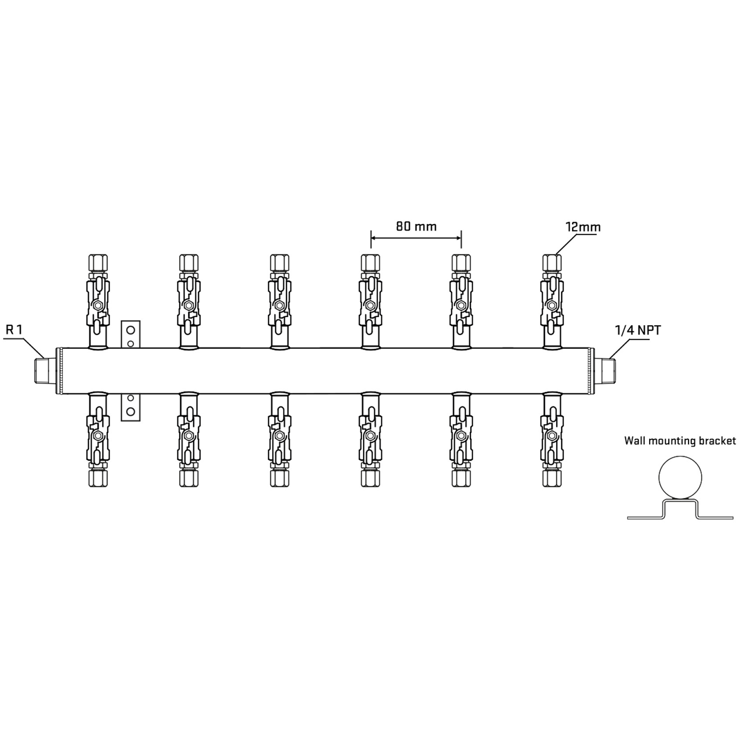 M512A040542 Manifolds Stainless Steel Double Sided