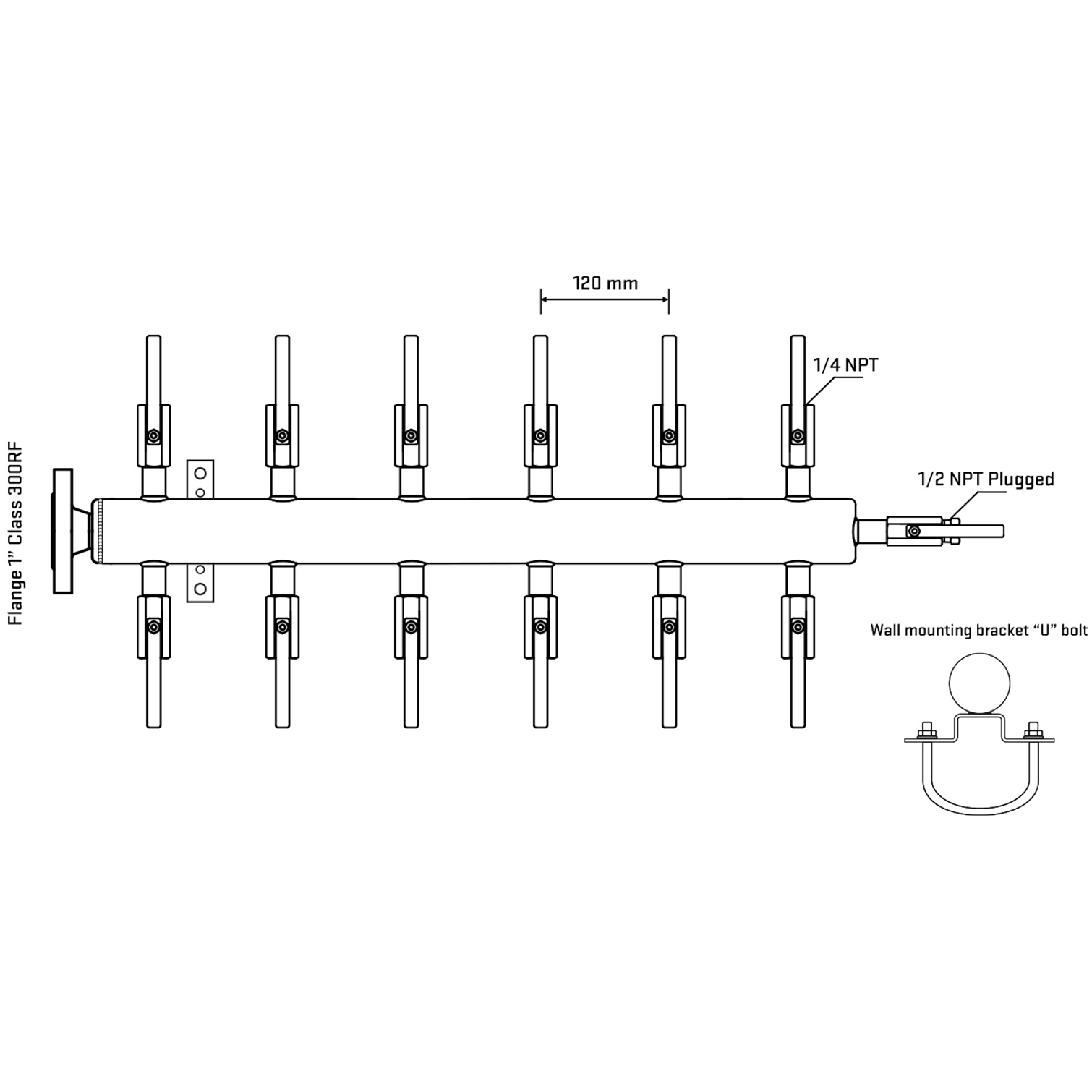 M512B090211 Manifolds Stainless Steel Double Sided