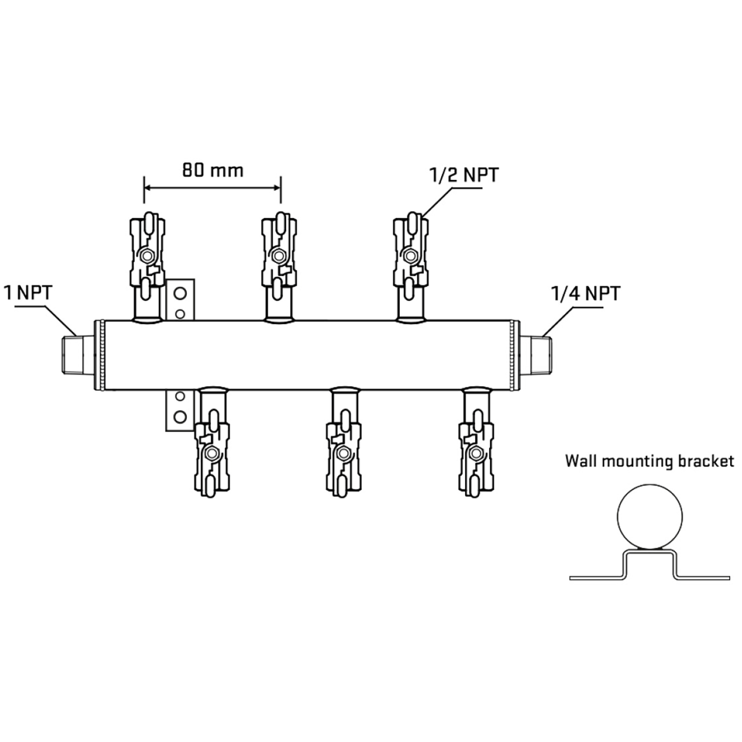 M5F1A010942 Manifolds Stainless Steel Double Sided
