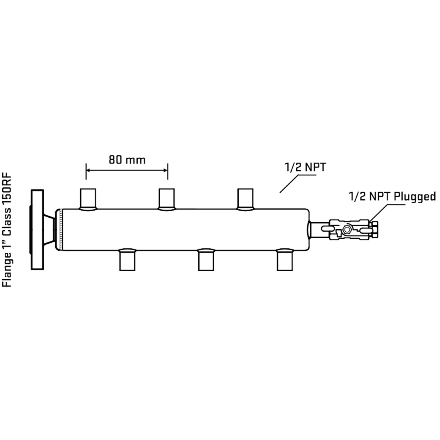 M5F1A060110 Manifolds Stainless Steel Double Sided