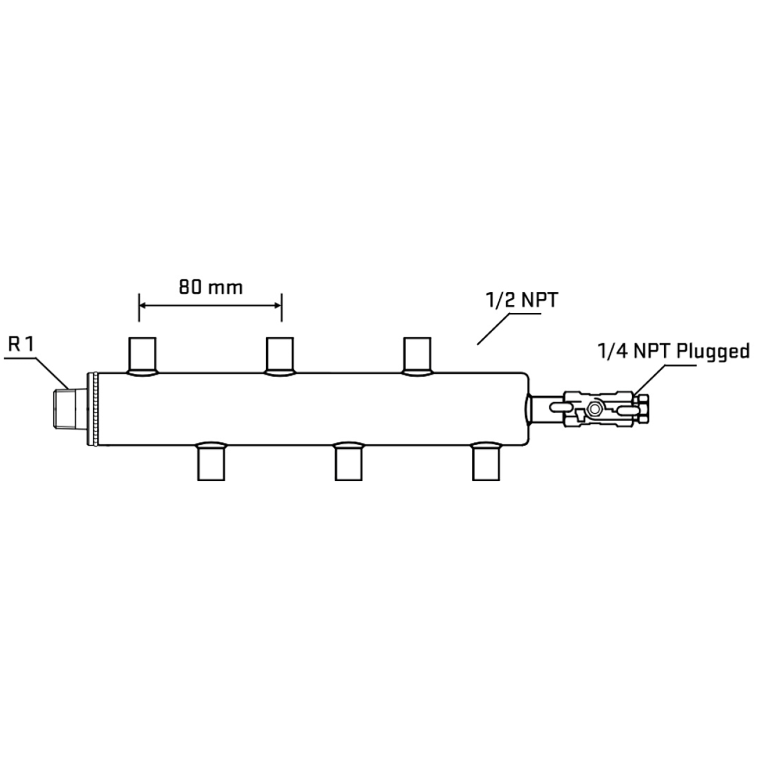 M5F1A060520 Manifolds Stainless Steel Double Sided
